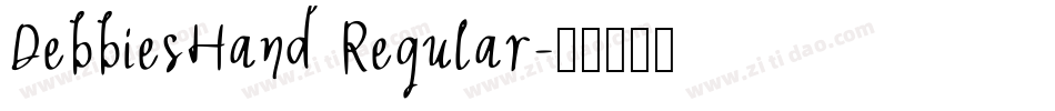 DebbiesHand Regular字体转换